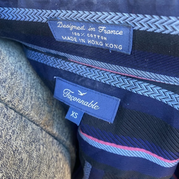 Womens faconnable striped preppy button down - Picture 5 of 5